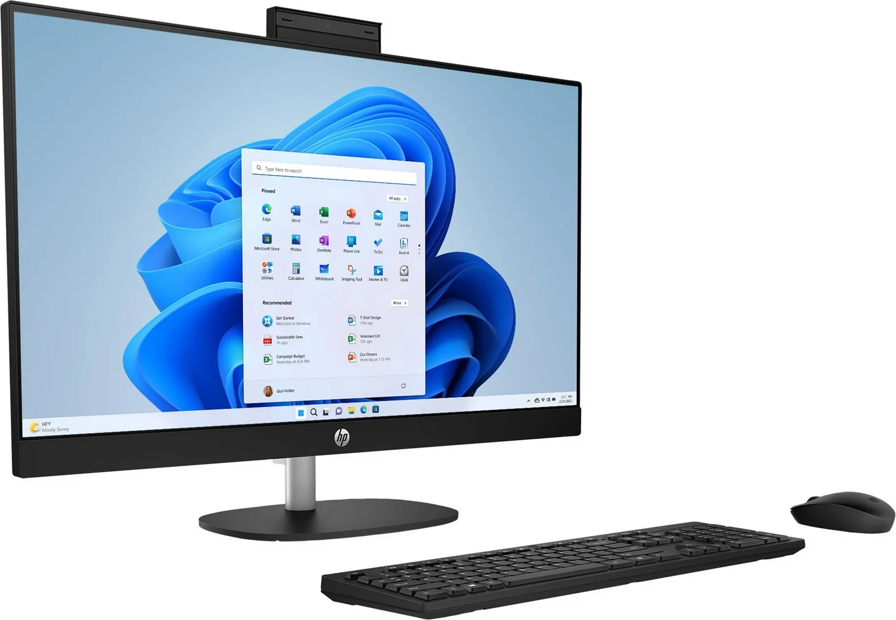 Kompjuter All in one HP PC AIO 27-cr0040na, AMD RYZEN 7 7730U, 27", 16GB RAM, 512GB SSD, AMD Radeon™ Graphics, i zi