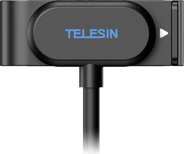 Adapter karikimi magnetik Telesin S6-CLC-01-TGP për GoPro HERO 9/10/11/12/13, kabllo 120 cm, set me kapak anësor, i zi