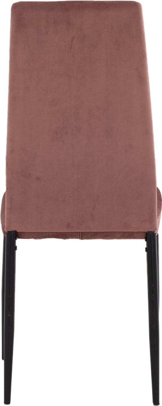 Karrige metalike FH0037.32, kadife rozë e zbehtë, me kornizë metalike, set prej 4 copash