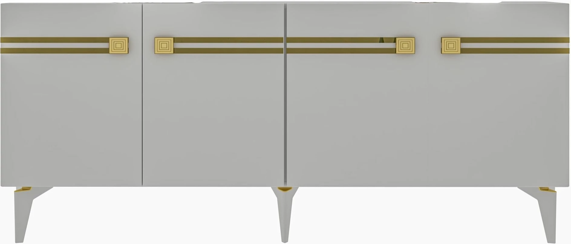 Konsol Skye Decor, Hayat KB150, e bardhë dhe ari