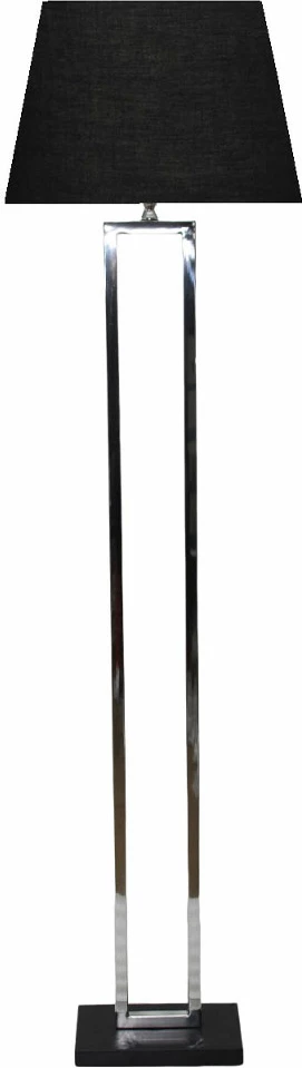 Llambë dyshemeje ANSELM, çelik, argjendtë e zi, 41x25x154 cm