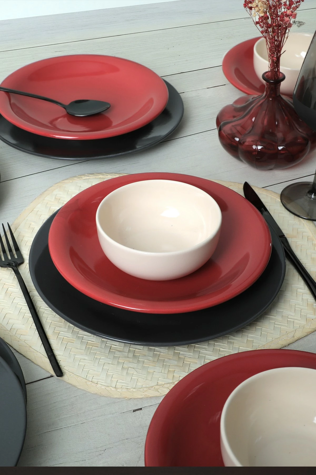 Set enësh për drekë, qeramikë, 18 copë, Hermia Concept, X0001509100000000000000000