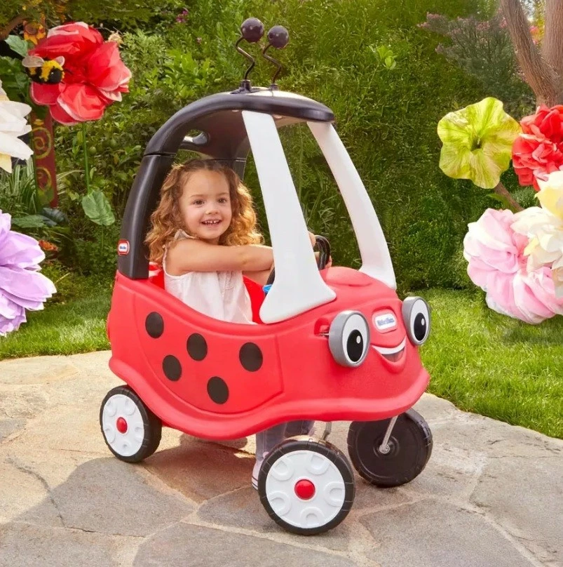 Veture lodër Little Tikes Cozy Coupe Car Biedronka, për fëmijë, e kuqe/zezë/bardhë