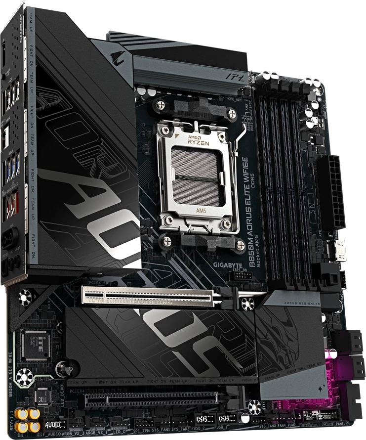 Pllakë amë GIGABYTE B850M AORUS ELITE WIFI6E, AM5, mATX, 4x DDR5