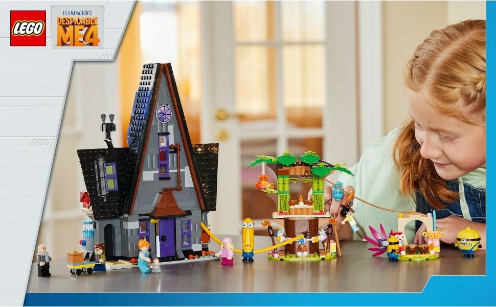 Set ndërtimi LEGO Minions dhe Shtëpia e Familjes së Gru-së, 868 pjesë, 1.31 kg