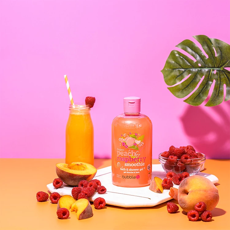 Bubble T Peach &amp; Raspberry Bath &amp; Shower Gel 500ml