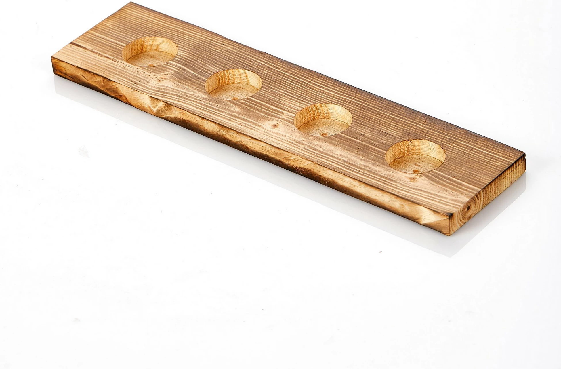 Mbajtës druri për qirinj të vegjël, ngjyrë natyrale, Aberto Design, Tealight N