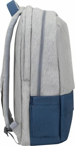 Ruksak laptopi RIVACASE 7567 anti-vjedhje për 17.3\" me USB, 0.78 kg, gri/blu