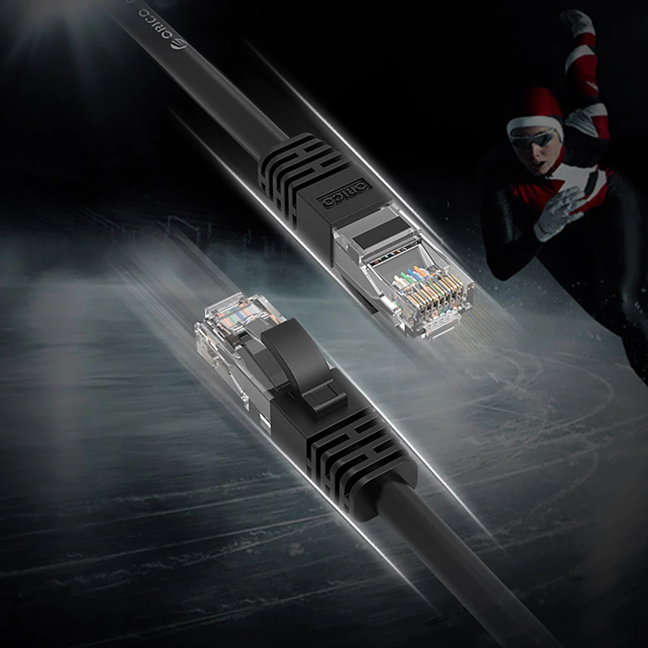 Kabllo rrjeti Orico PUG-C6 CAT6 15 m 1000 Mbps RJ45, e zezë (paketim string bag)