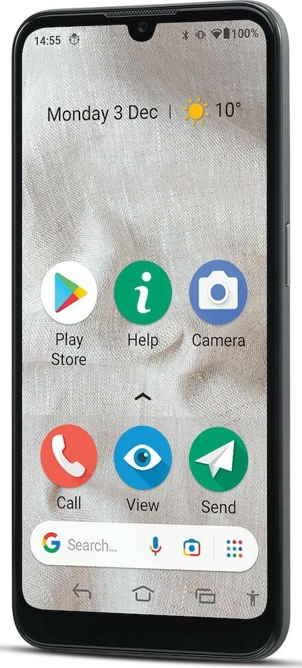 Celular Doro 8100 Plus, 6.1", 2 GB RAM, 32 GB, Android 11 Go, Gri