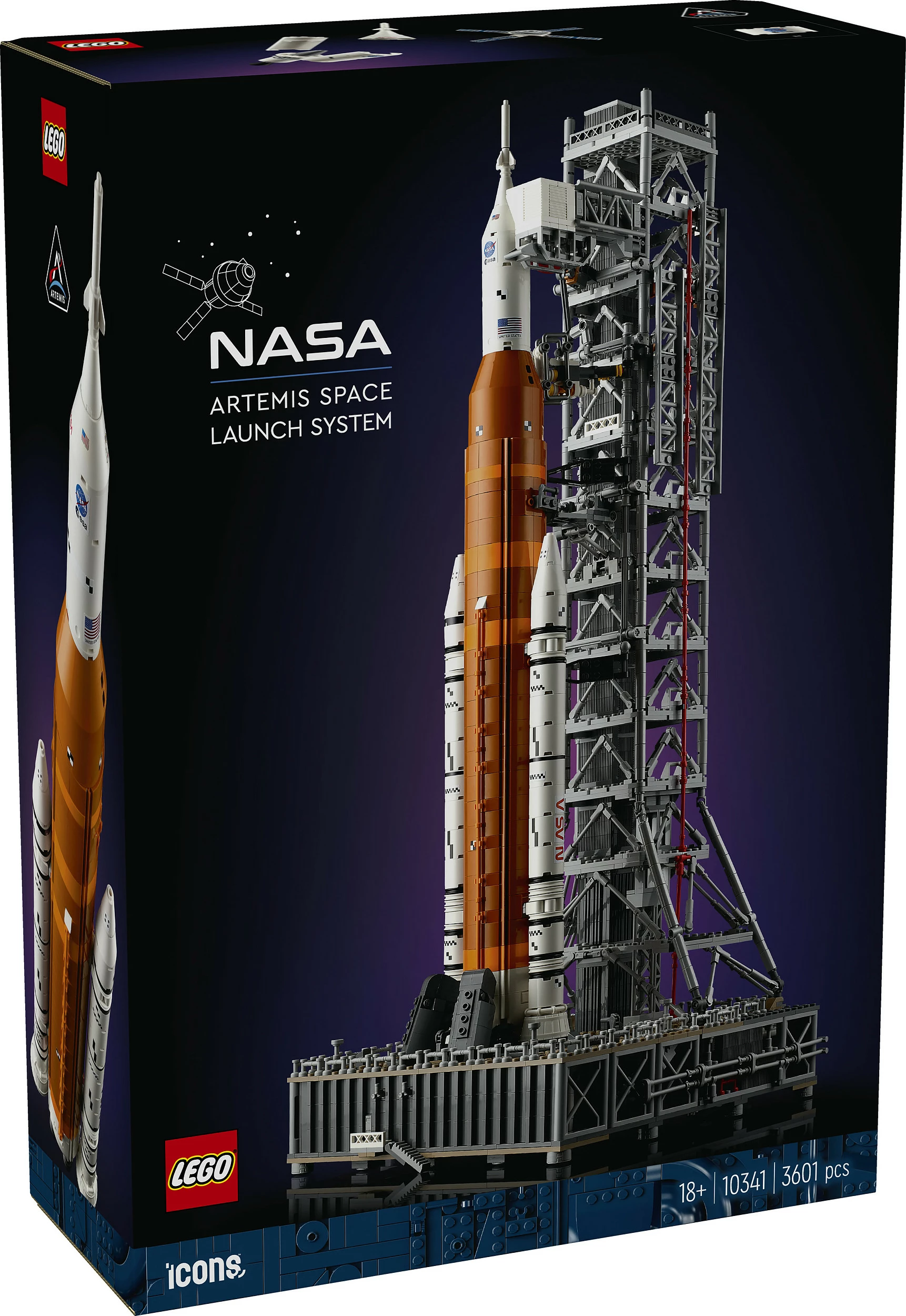 Set ndërtimi LEGO Icons NASA Artemis Space Launch System 10341, 3601 copë, multikolor