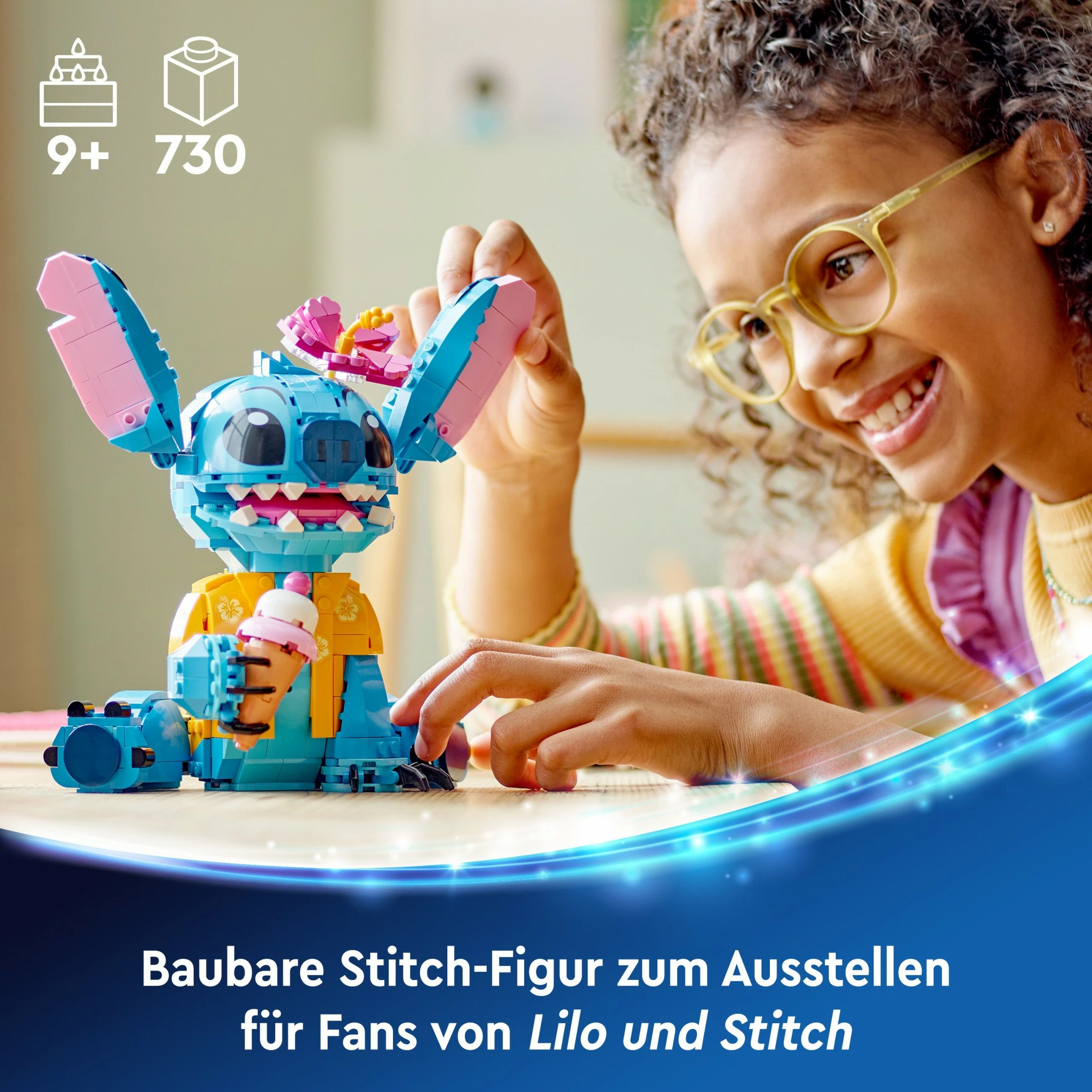 Set ndërtimi LEGO Stitch, 9 vjeç e lart, Plastikë, 730 pjesë, shumëngjyrësh