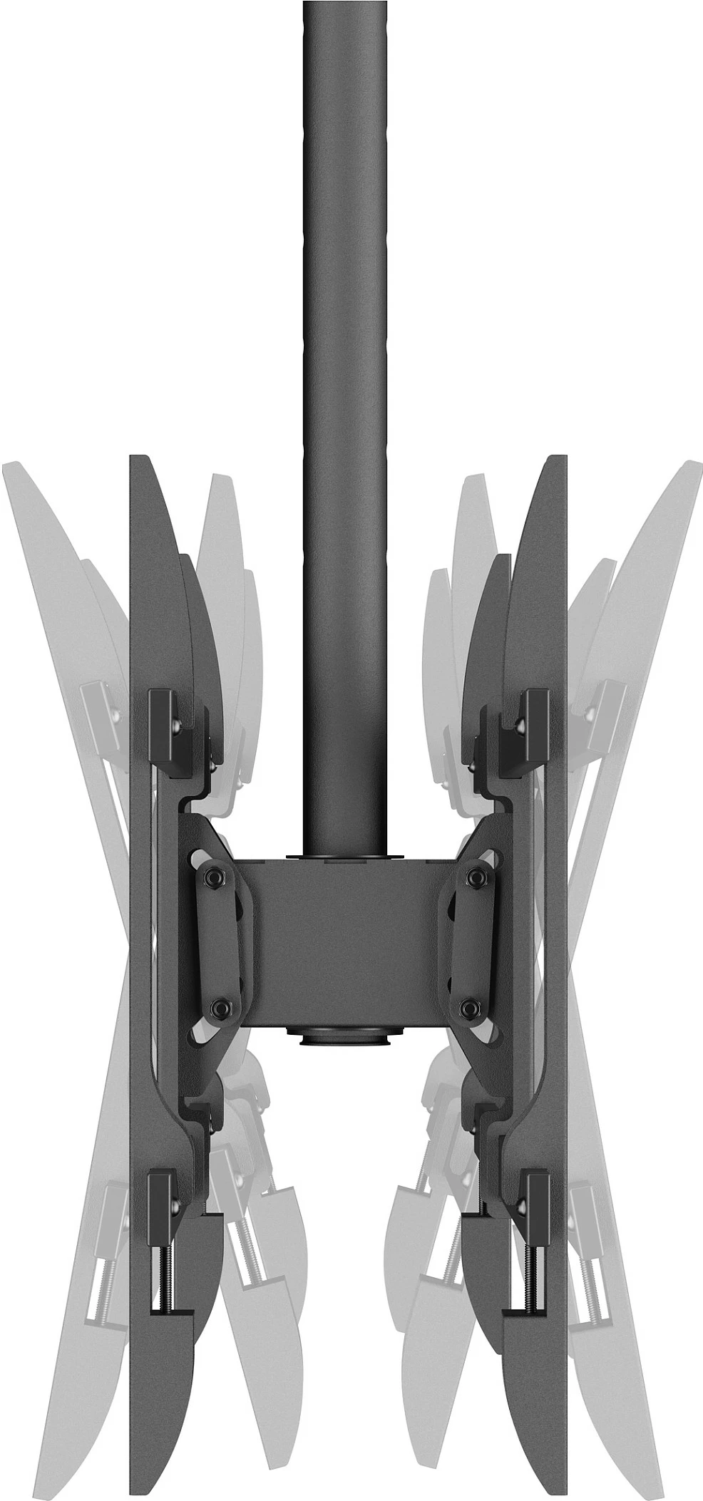 Mbajtëse tavanore për TV/ekran EQUIP 43"-86", dual back-to-back, VESA 600x400, e zezë