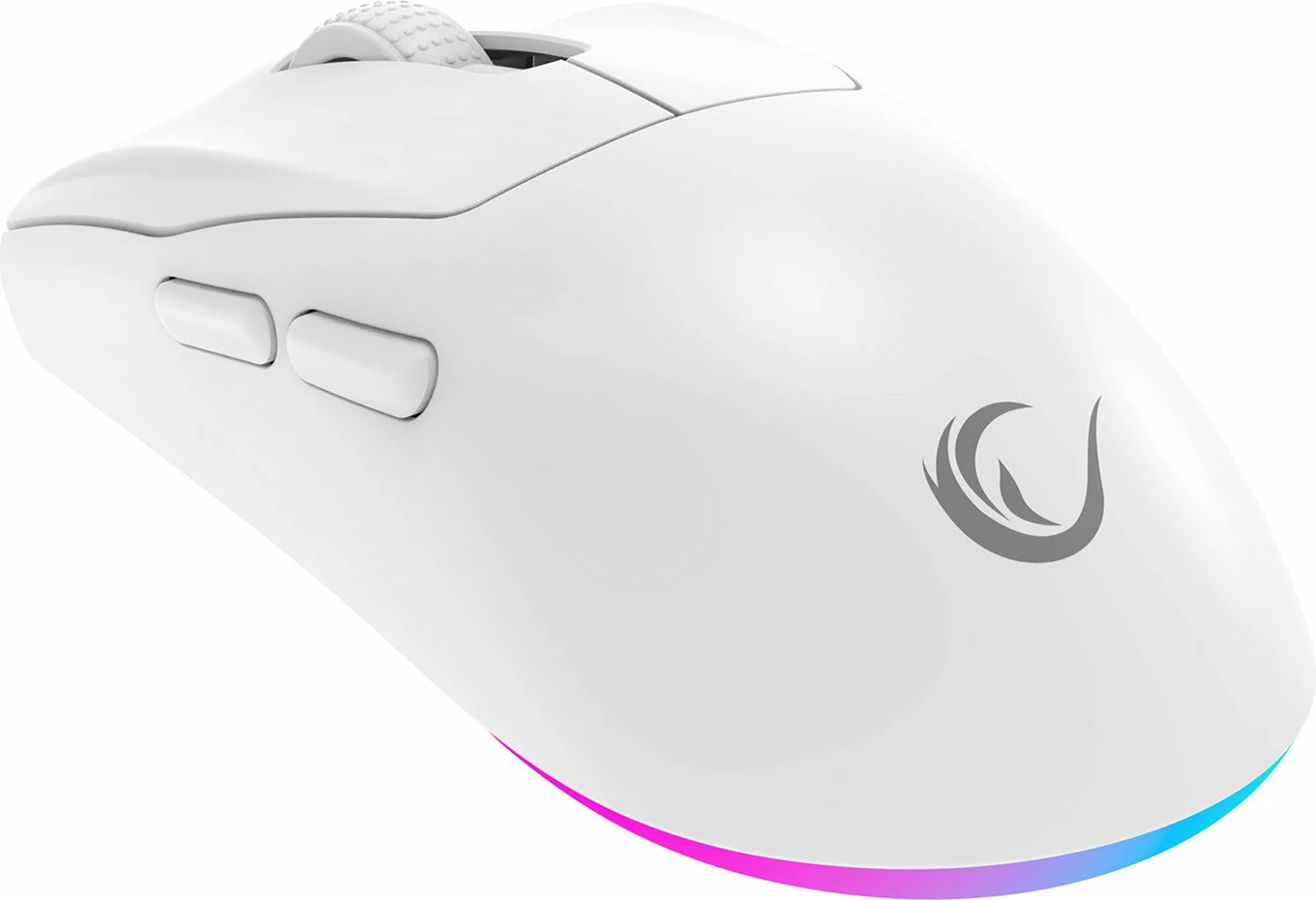 Maus Rampage Prote M5 Pro 26000 DPI wireless 2.4GHz/Bluetooth RGB, i bardhë, set me receiver USB + kabllo USB-C