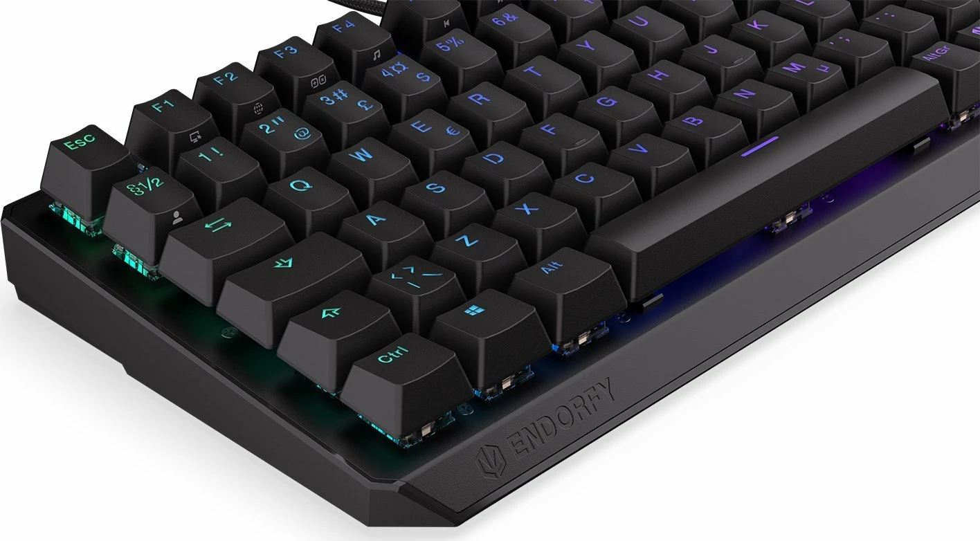 Tastierë mekanike gaming Endorfy Thock 75% EY5B007, Kailh Red, RGB, Nordic layout, wireless + USB-C, e zezë