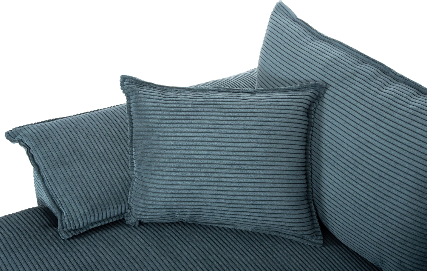 Divan-krevat qoshe (majtas) me hapsirë magazinimi ALDO FH3276.03L pëlhurë jeshile petrol 256x91-159x87H cm