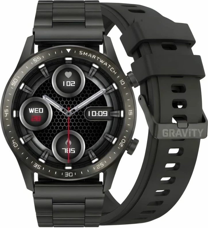 Smartwatch Gravity GT10-1, i zi, me rrip dhe byzylyk