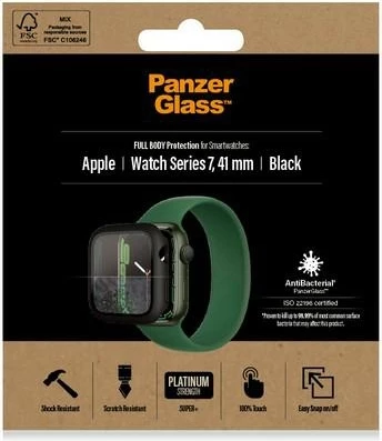 Mbështjellës PanzerGlass për Apple Watch 7/8, 41mm, i zi