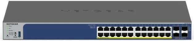 Switch Netgear GS728TXP, 24 porte PoE+, 4 SFP+, rack, i zi