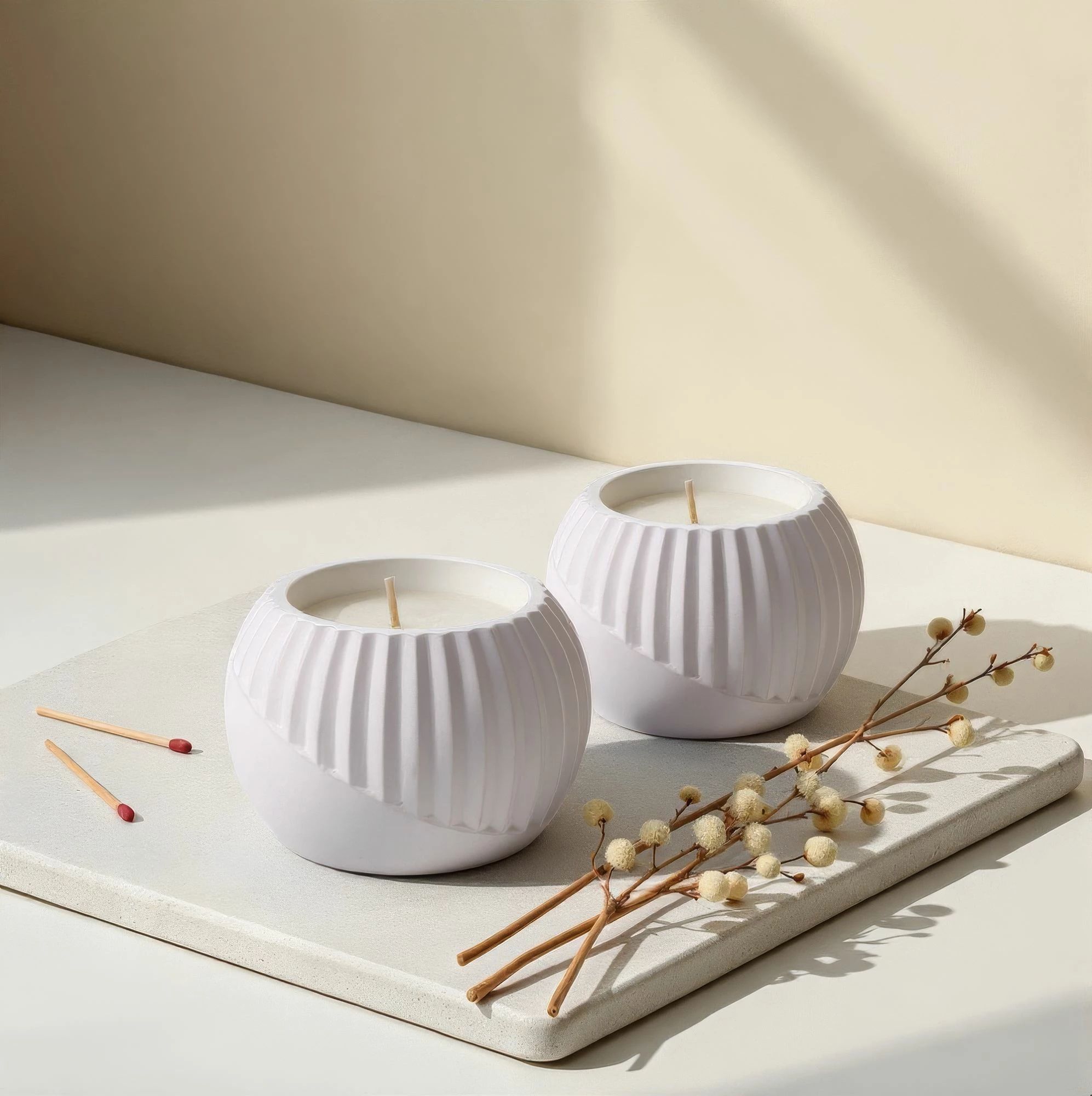 Set qirinjsh (2 copë), Evila Originals, Sedas Kozeda, të bardhë