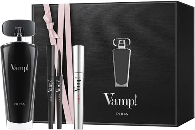 Pupa Kit Eau De Parfum Black + Vamp! Mascara + Vamp! Eye Pencil