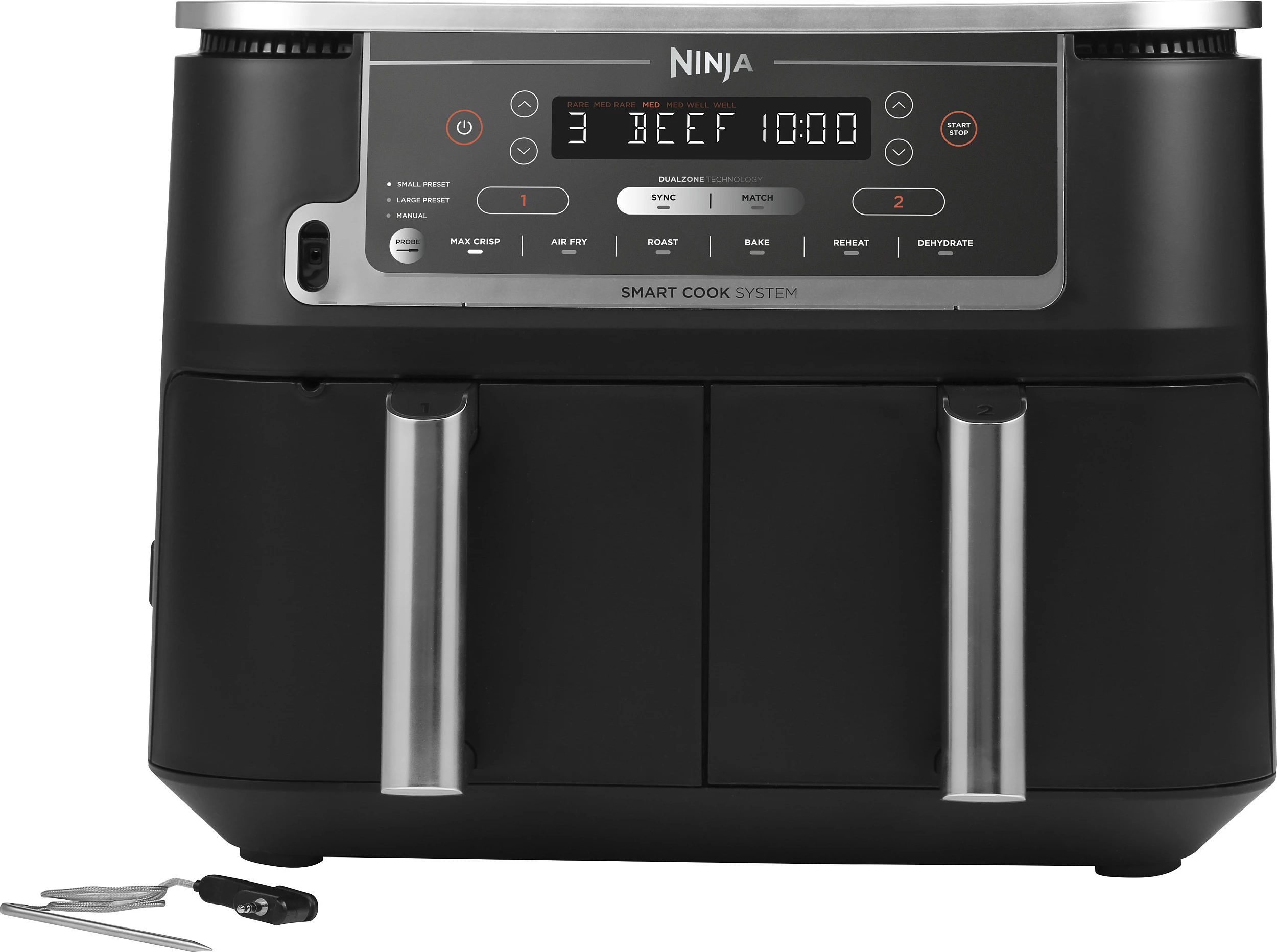 Furrë me ajër të nxehtë Ninja AF451EU, 9.5L, Touch, LED, e zezë
