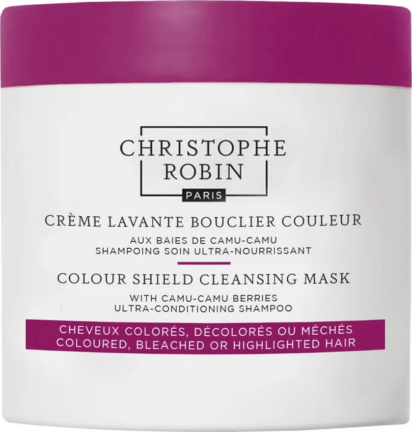 Maskë pastruese për flokë Christophe Robin Colour Shield Cleansing Mask për femra, 250ml