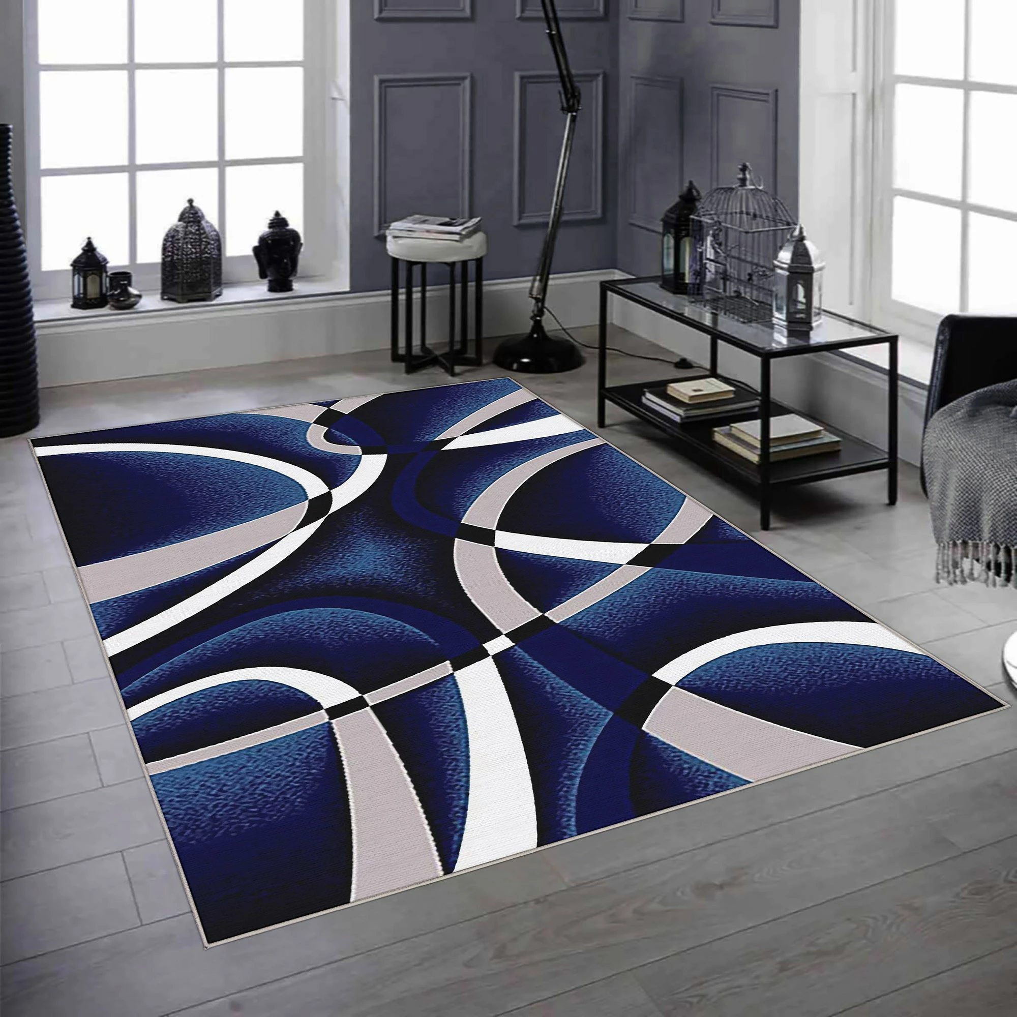 Qilim ngjyrë navy blue, Conceptum Hypnose, Woopamuk203, 120x180cm