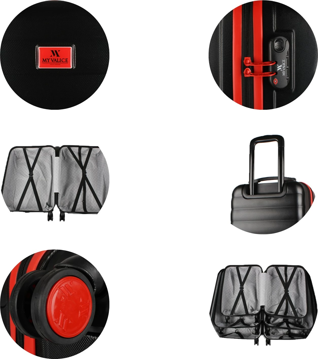 Set valixhesh (2 copë), Zoozie Bags, 8074, ngjyrë e zezë
