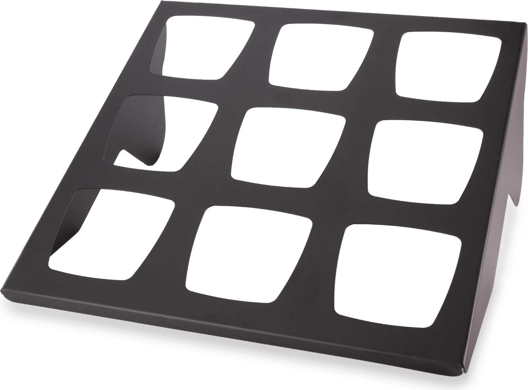 Displej bufeti, Fine Dine, Skiatos, për 9 tasa, 333×375×120 mm, çelik inox, i zi