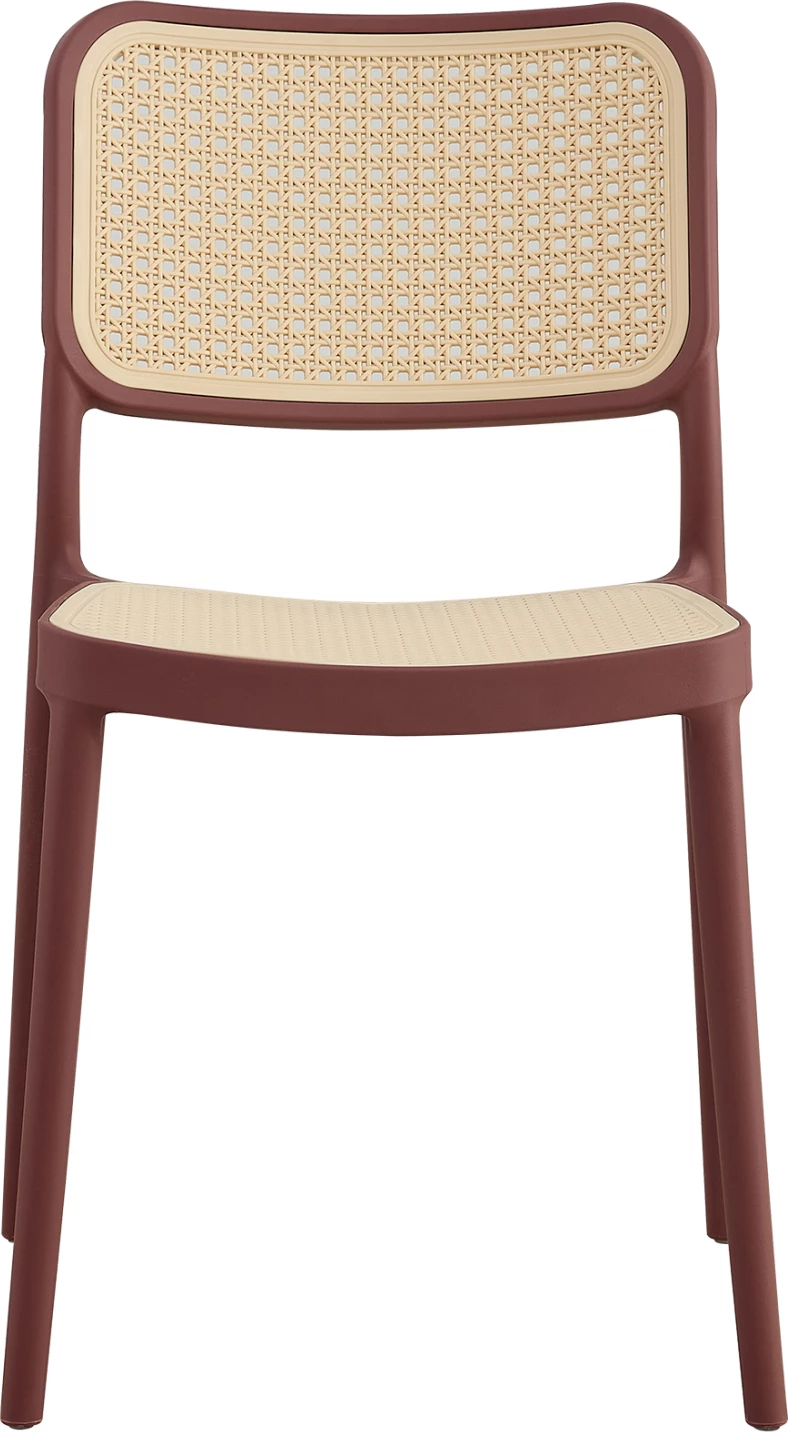 Karrige polipropileni MEKO FH5934.05, ngjyrë maroon dhe bezhë, 41x49x102H cm