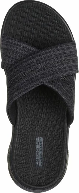 Flip-flopa për femra Skechers GO WALK FLEX SANDAL IMPRESSED 141420, gri e zezë [Madhësia: 35]