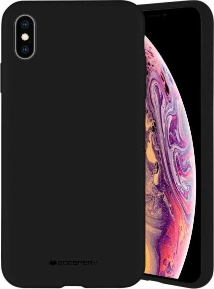Mbështjellës Mercury Goospery për Samsung Galaxy A21 (A215), silikon, i zi