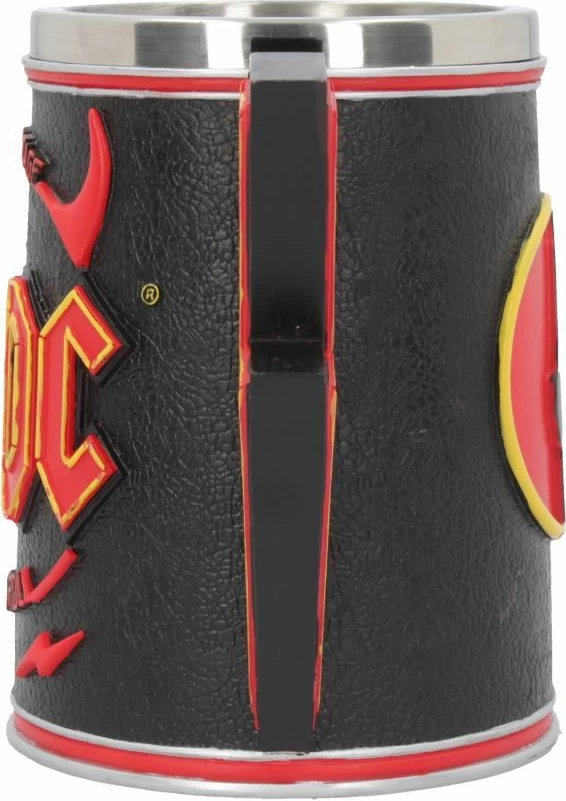 Filxhan koleksionist NEMESIS NOW AC/DC High Voltage Rock and Roll, rezinë me insert inox, i zi/kuq