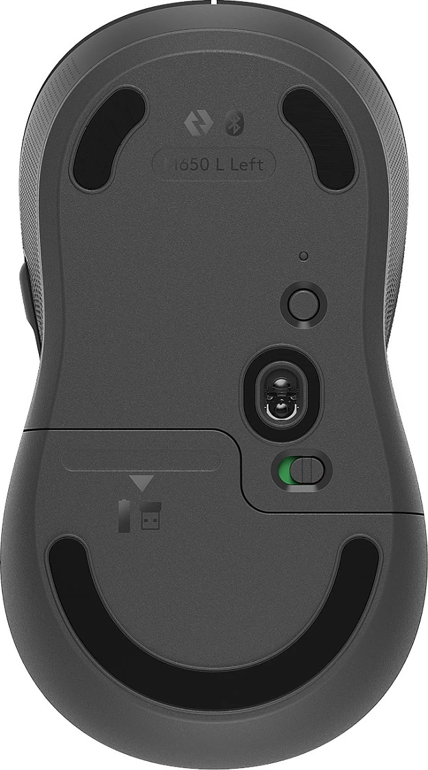 Maus Logitech Signature M650 L Wireless, majtak, optik, RF Wireless + Bluetooth, 4000 DPI, grafit