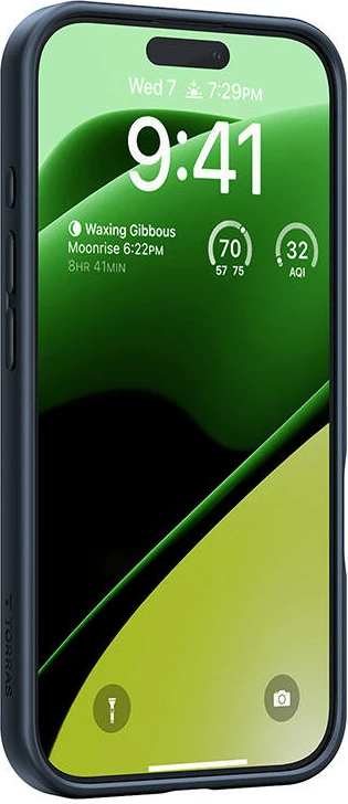 Mbështjellës Torras Ostand Pro për iPhone 16 Plus, i zi