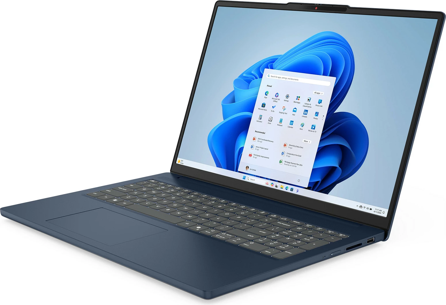 Laptop Lenovo IdeaPad 3 Slim, Ryzen 7, 16GB RAM, 512GB SSD, 16" WUXGA, Windows 11 Home, Cosmic Blue