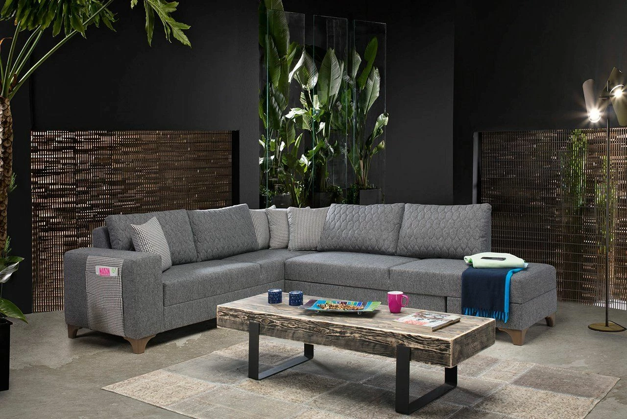 Kënd-sofë krevati Loft, ngjyrë gri, Atelier del Sofa