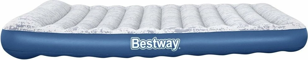 Dyshek ajri Bestway Queen Velvet BE67836 203 x 152 x 30 cm me pompë elektrike të integrume, bardhë, me çantë ruajtjeje