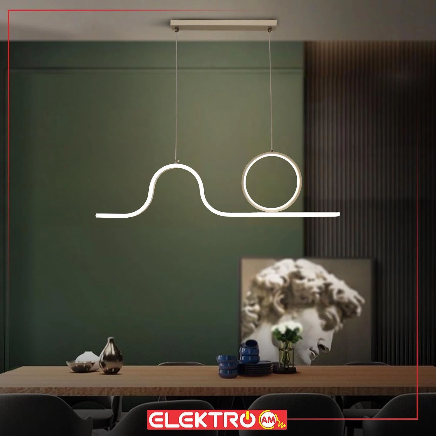 Abazhur trapezarie LED 1973-1 WH