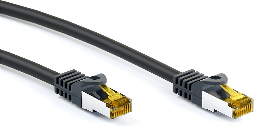Kabllo LAN Goobay RJ-45 Cat 7 S/FTP, 1 m, 500 MHz, e zezë