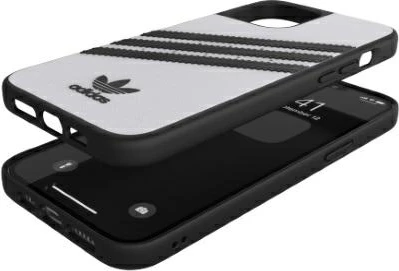 Mbështjellës Adidas OR Moulded Case PU për iPhone 12 Pro Max, Bardhë/Zi