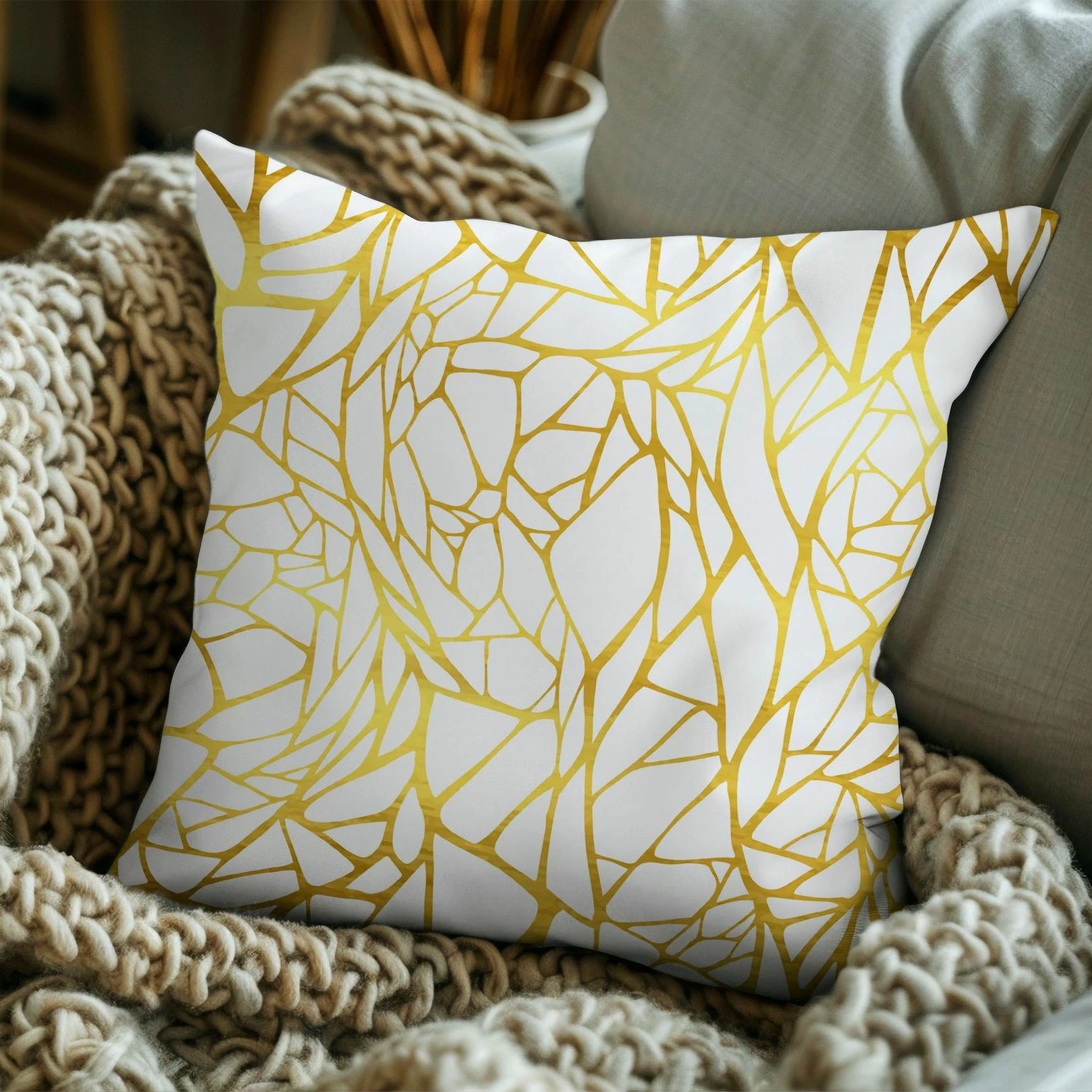 Jastëk Aberto Design, NKRLNT-278, shumëngjyrësh, 43x43cm