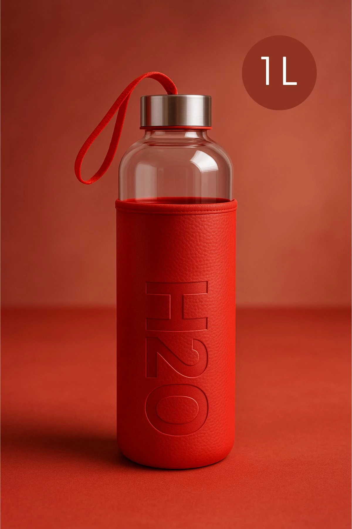 Shishe qelqi Hermia Concept, e kuqe, F40123, 1000 ml