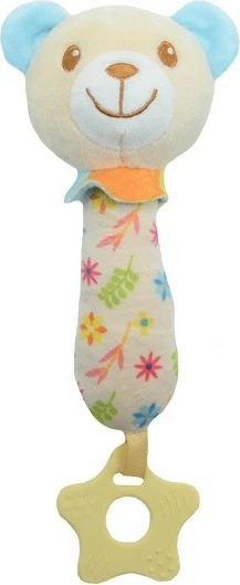 Lodër tingëlluese pelushi ari, TULILO, 9451, 17 cm, Bezhë-Blu