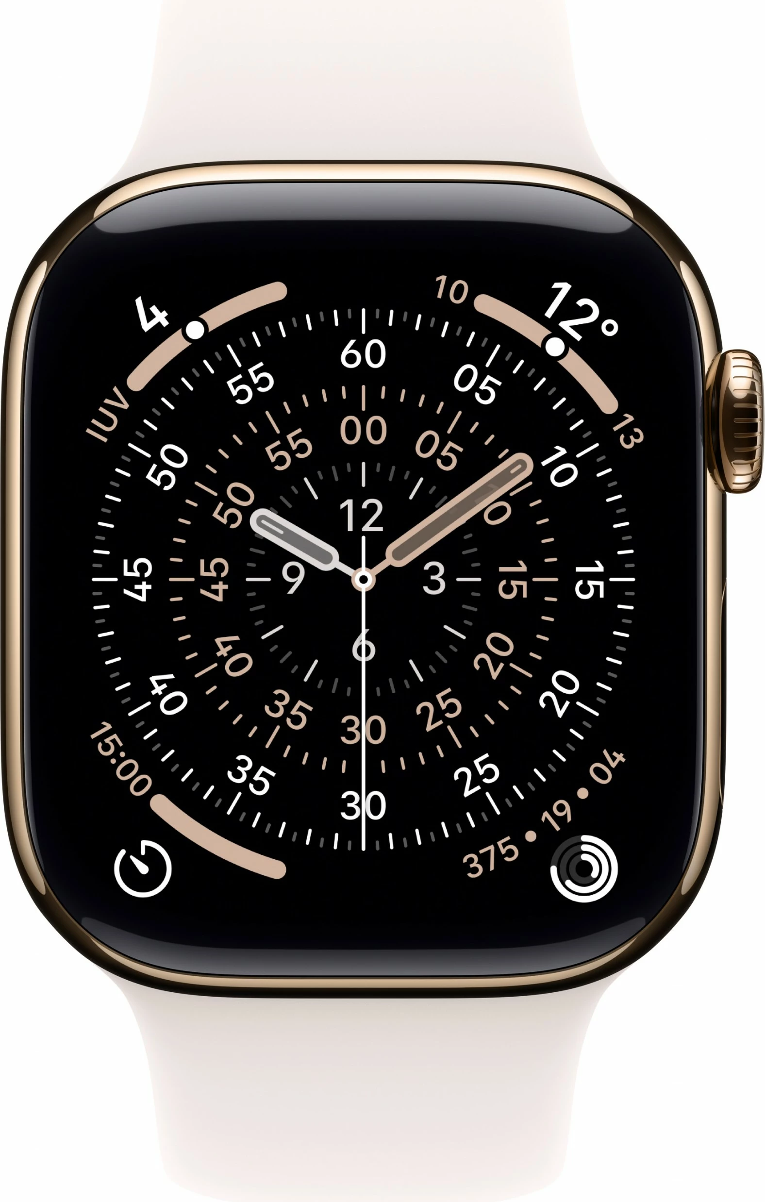 Smartwatch Apple Watch S11 Titan Gold Cellular 46mm, rrip sportiv rozë M/L