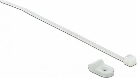 Shtrëngues kabllosh me montim me vidë DeLOCK, 3.2 mm, 100 x 2.5 mm, 10 copë, i bardhë