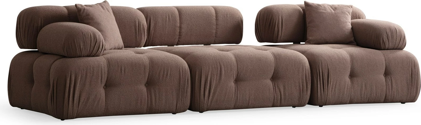 Divan treshe Doblo, Atelier del Sofa, ngjyrë kapuçino, L1-O1-1R