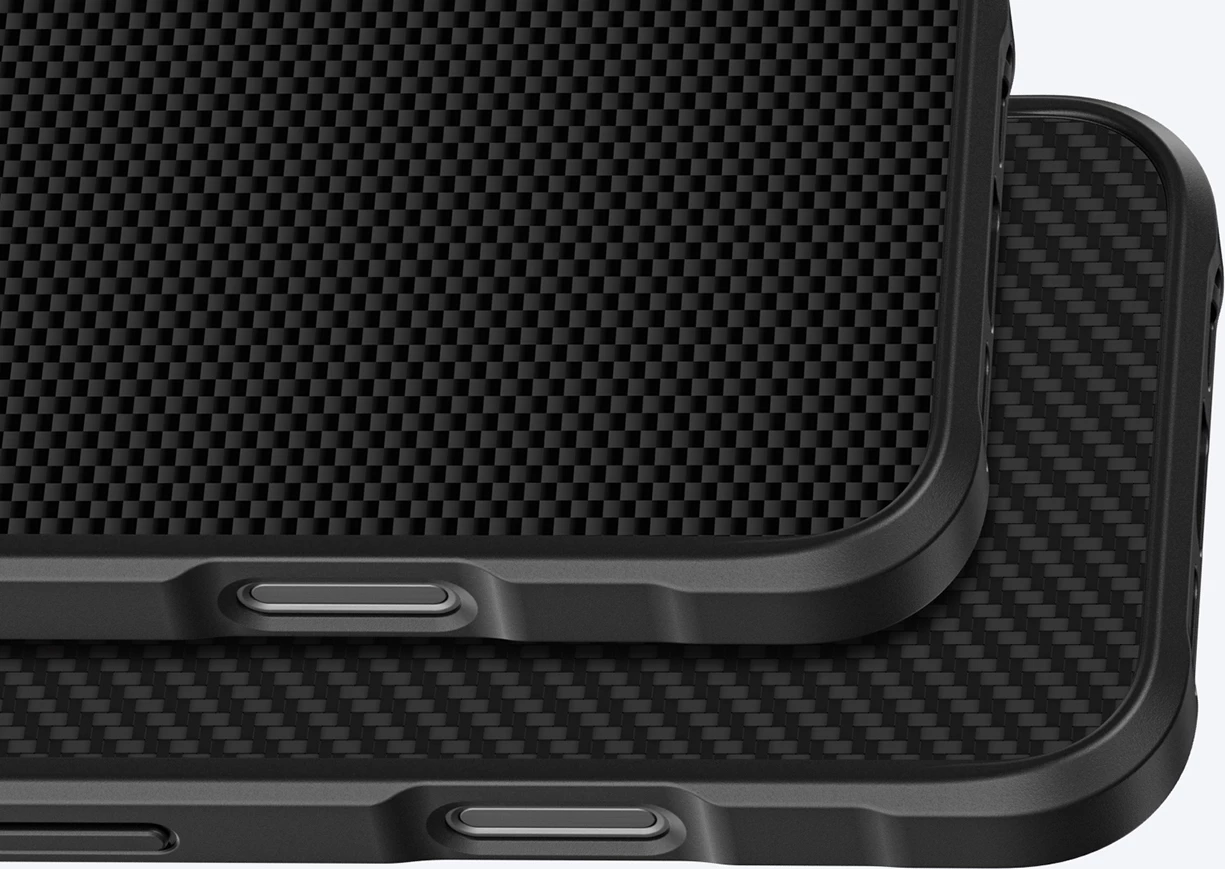 Mbështjellës AmazingThing Titan Max për iPhone 16 Pro Max, fibra aramidi 600D, e zezë