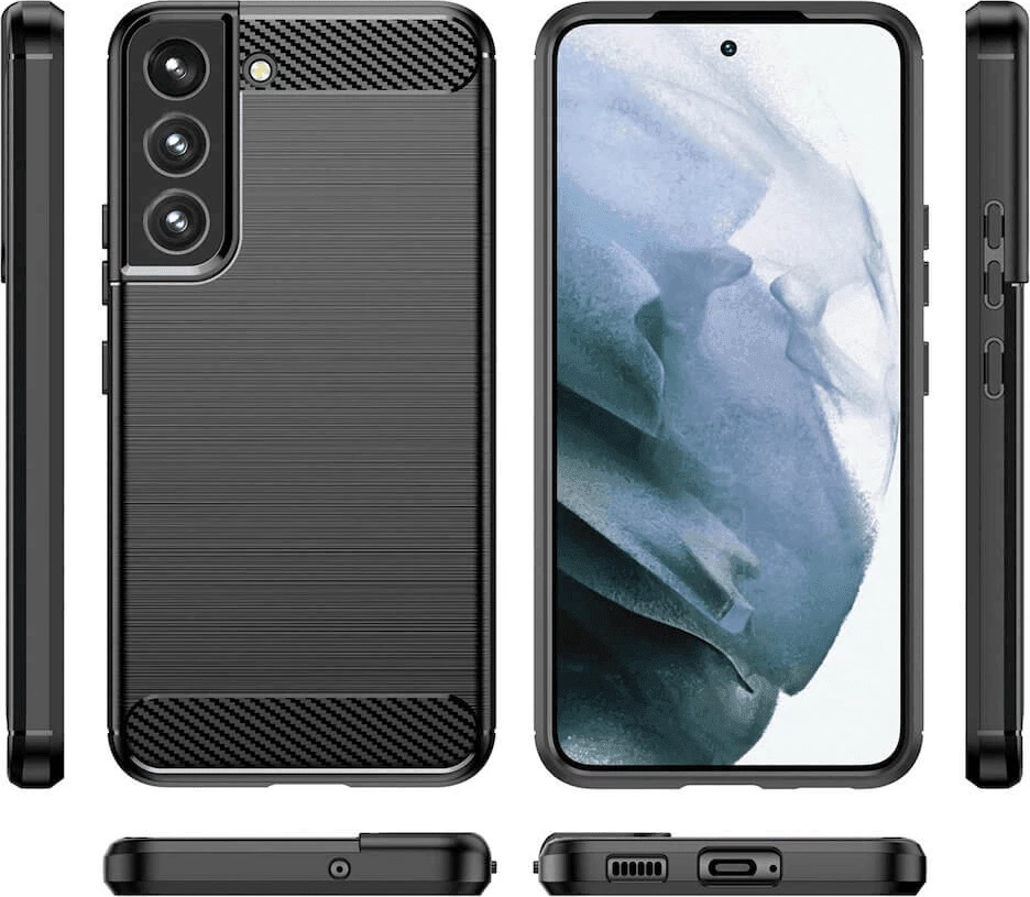 Mbështjellës silikoni HAVANA 22716 për Samsung Galaxy A36, rezistent ndaj goditjeve, teksturë karbon matte, e zezë